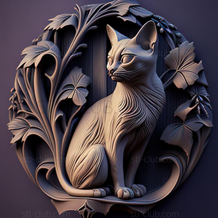 3D model st Siamese cat (STL)